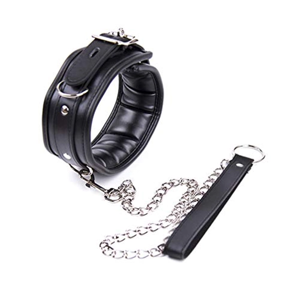 PU Leather Collar and Leash for Women Slave Leash Detachable Choker Necklace Cosplay Party Bar Punk Style Leather Necklace for Women Girls Jewelry Gift