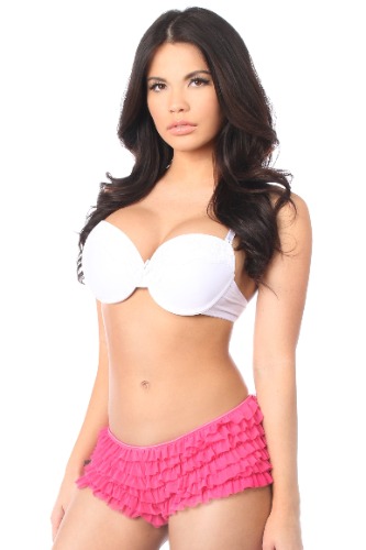 Fuchsia Ruffle Panty w/Bow - 2X / Fuchsia