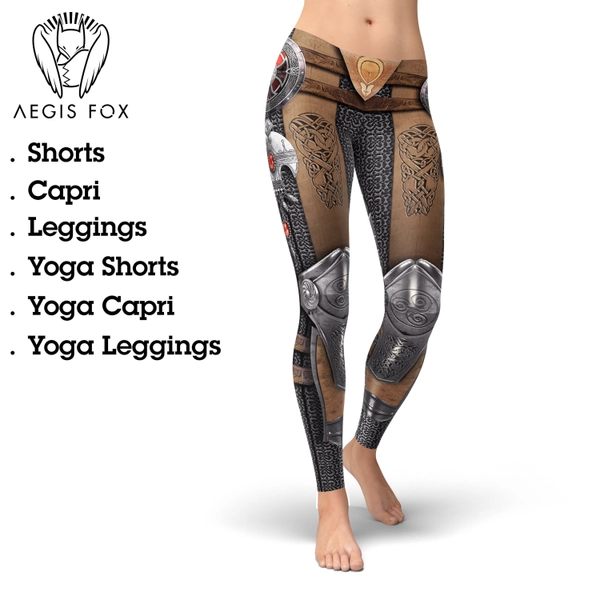 Viking Armor Leggings, Viking Warrior Leggings, Viking Norse Leggings, Irish Leggings, Viking Design Leggings, Printed Leggings, Yoga Pants