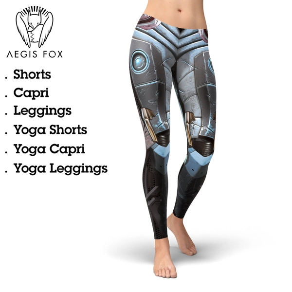 Armor Leggings, Robot Skin Leggings, Cosplay Outfit, Cyberpunk Robot Cyber Leggings, Printed Leggings, Leggings for Women, Yoga Pants