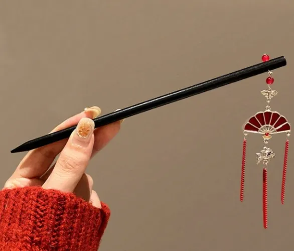 Grampo de cabelo decorativo de estilo chinês de liga de zinco, adequado para acessórios de cabelo diários