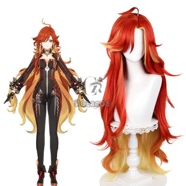Genshin Impact Natlan Mavuika Cosplay Wig