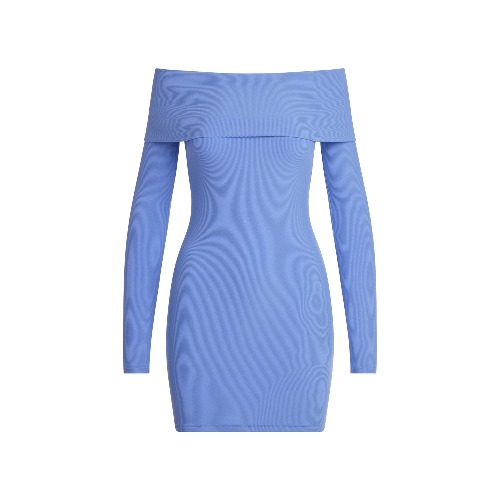 SOFT LOUNGE OFF THE SHOULDER MINI DRESS | CIELO | XXS