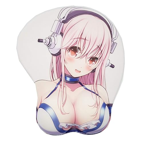 3D Anime Mouse Pads with Wrist Rest Gaming Mousepads 2Way Skin (Sonico 3) - Sonico 3