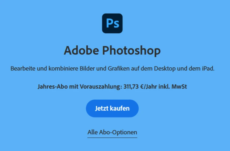 Photoshop Software 1 Year