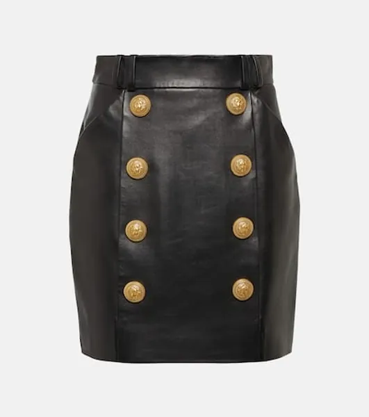 VERSACE Leather Mini Skirt