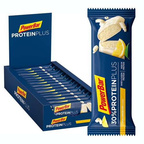 Powerbar Protein Plus 30% lemon cheesecake 15x55g - High Protein bar + Whey and Casein Protein