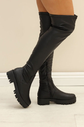 All Around Me Flat Boots - Black | 10