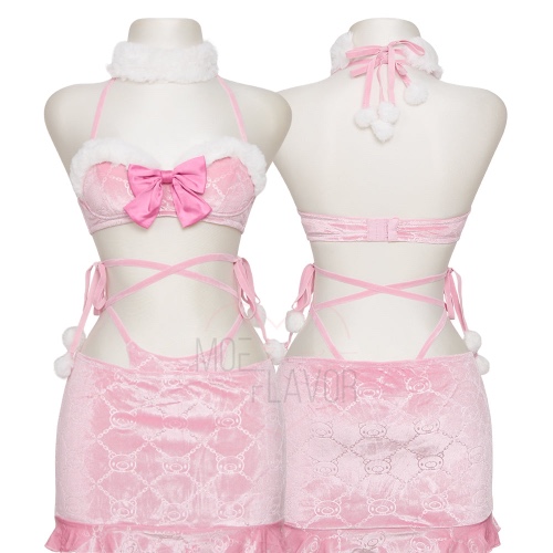 Pre-Order Pastel Winter Top & Skirt [MOEFLAVOR x Gloomy Bear] | Pink / M/L
