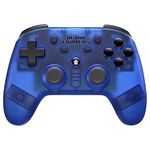 Retro Fighters Defender Next-Gen PS1 - PS2 - PS3 - PS Classic - Switch & PC Compatible Wireless Controller, Blue - Blue