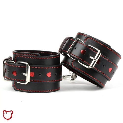 Leather BDSM Restraint Set - SM24-wrist cuff