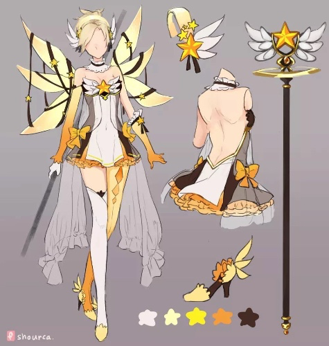 Overwatch magical girl skin mercy