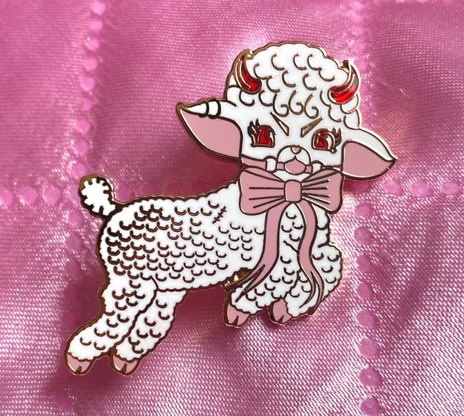 CreepyGals Kitschy Fetish Lamb Enamel Pin
