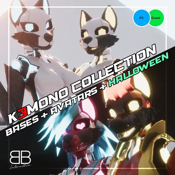 [Original 3D Model] K3MONO 8 in 1 VRChat Bases + Avatars || PC + Quest