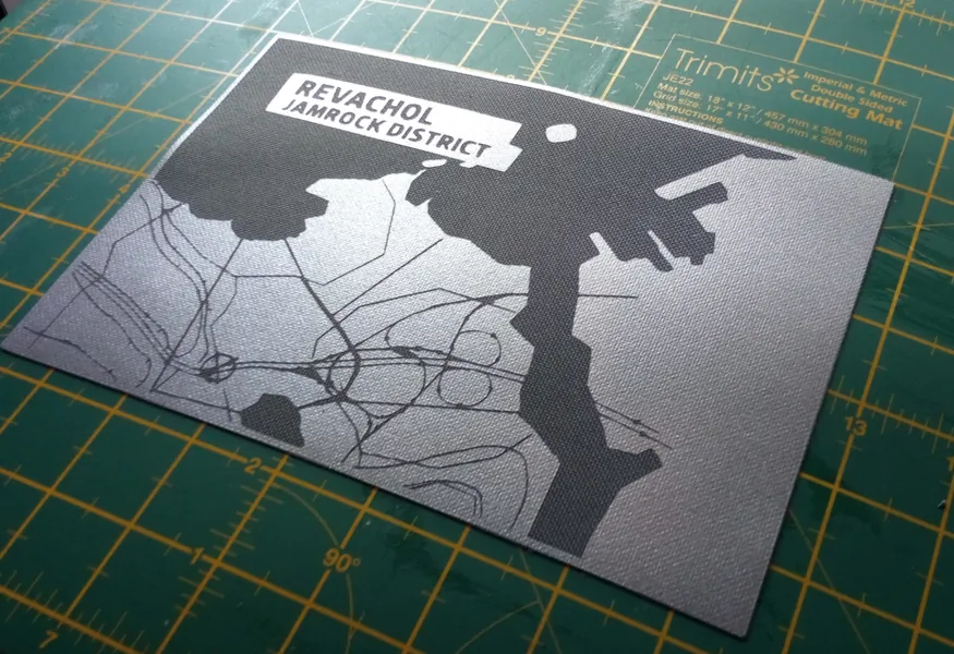 Disco Elysium - Revachol Citizens Militia RCM Reflective BACK PATCH MkII (Clean Version)