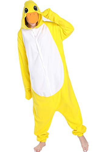 Markest Unisex Onesie for Adult and Teenagers Animal Yellow Duck Cosplay Costumes One Piece Pajama - X-Large - Multicolored