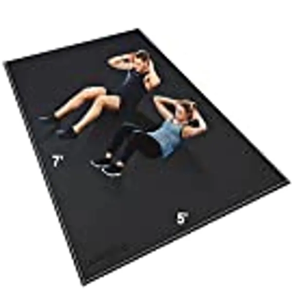 Large Exercise Mat 7'x5'x7mm / 6'x4'x7mm innhom Workout Mat Gym Flooring for Home Gym Mats Exercise Mats for Home Workout Thick Floor Mat for Fitness Jump Rope Cardio Stretch Plyo Treadmill MMA