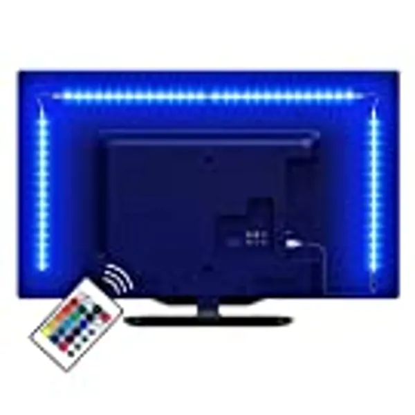 LE LED Strip Lights for TV,6.56Ft RGB Color Changing TV Backlights with Remote, Christmas Gifts for Men & Women, USB Powered Bias Lighting for 32-65 Inch TV, PC, Mirror, Home, Wall Decorations