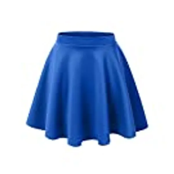 Made By Johnny Women's Basic Versatile Stretchy Flared Casual Mini Skater Skirt XS-3XL Plus Size