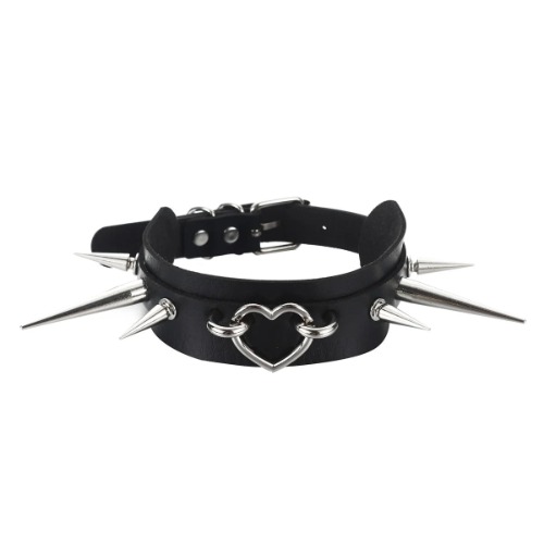 Ultra Goth Spiked Collar - Black