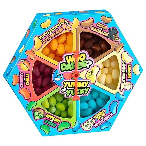 Who Dares? Jelly Bean Game - Yummy or Yucky Flavours Candies, Xmas Fun with Spin Wheel Activity120 Grams Pack Of 1(Pack Of 1) - Pack Of 1
