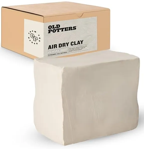 Old Potters Air Dry Modeling Clay, 25 lbs, All Natural Modeling Clay. Ideal for Beginners and Advanced Sculptors. 25 lbs.