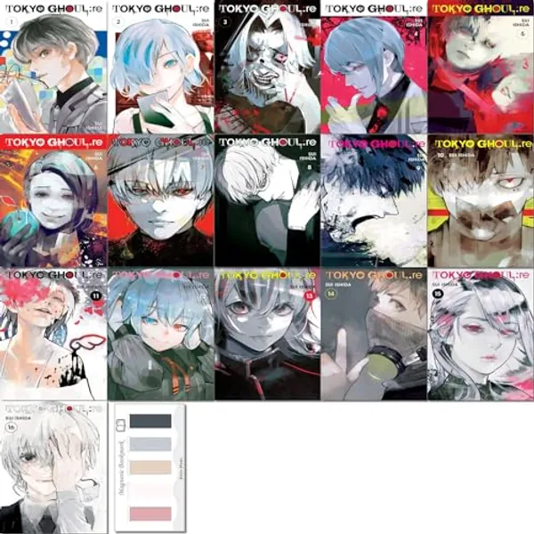 Tokyo Ghoul Manga 16 Books Volume 1-16 by Sui Ishida & Juliet Music Bookmarks 1-16
