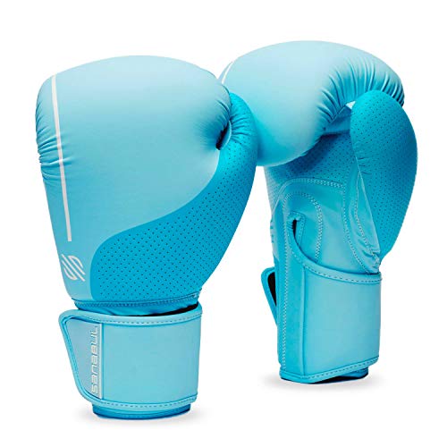 Sanabul Easter Egg Boxing Gloves Kickboxing Punching Bag Gloves for Women - Ice Blue 8 oz