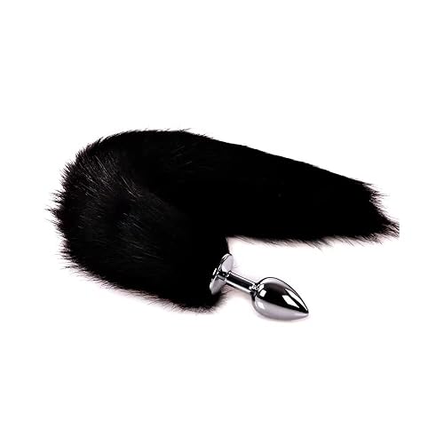 OOIIXX Plug with Tail for Cosplay Stainless Steel - Black - Small