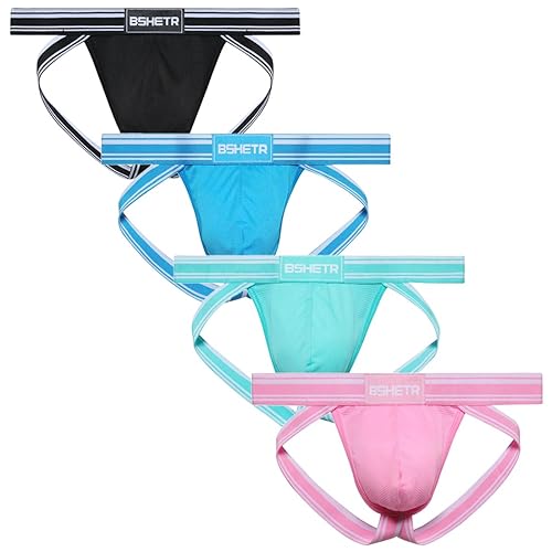 BSHETR Men's Jockstraps 4-Pack