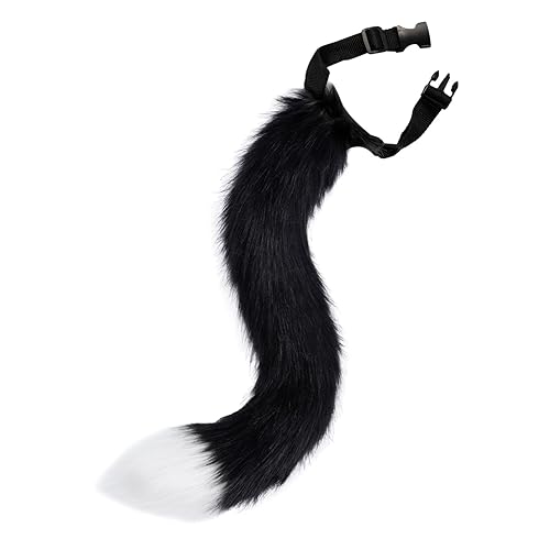 Nydotd Cat Tail Faux Fur - Black White