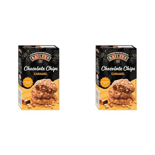 Baileys Chocolate Chips Dark, alkoholfrei, zum Backen & Dekorieren, Schokoladen-Drops mit dem Geschmack von Original Irish Cream Likör, 1 x 100g (Packung mit 2) - 2er Pack á 1x100g - Chocolate