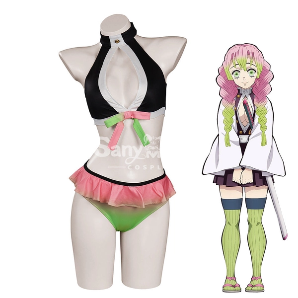 Anime Demon Slayer Cosplay Kanroji Mitsuri Kisatsutai Bikini Cosplay Costume