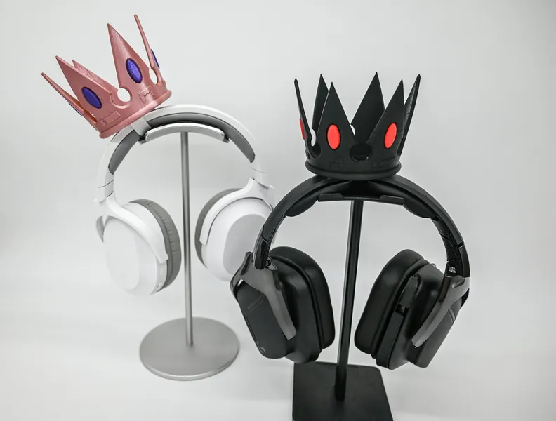 Crown Headset Attachment - Gaming Headphone Accessories, Cosplay Jeweled Crown, Twitch Streaming,