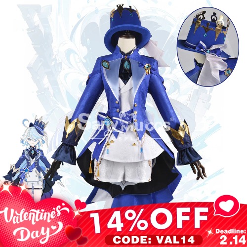 【Valentine's Day  14% OFF CODE: VAL14】【In Stock】Game Genshin Impact Cosplay Furina Cosplay Costume Plus Size - M