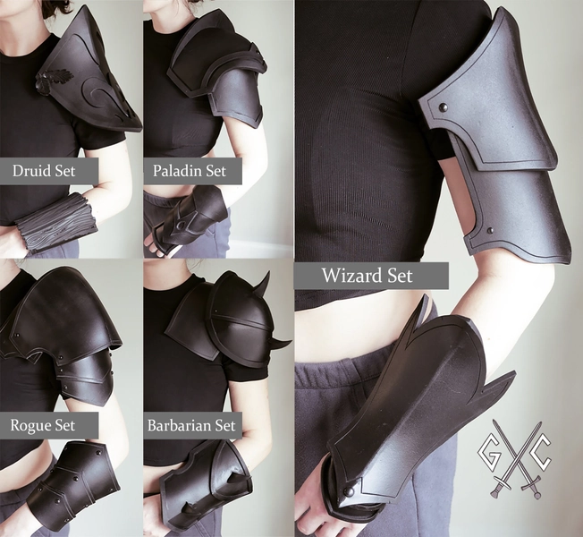 Shoulder/Pauldron and Bracer Armor Patterns: Fantasy, Medieval, EVA Foam Template for Cosplay, LARP, Renfestival Bundle