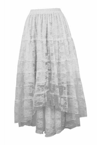 New White Lace Skirt - O/S / As Shown