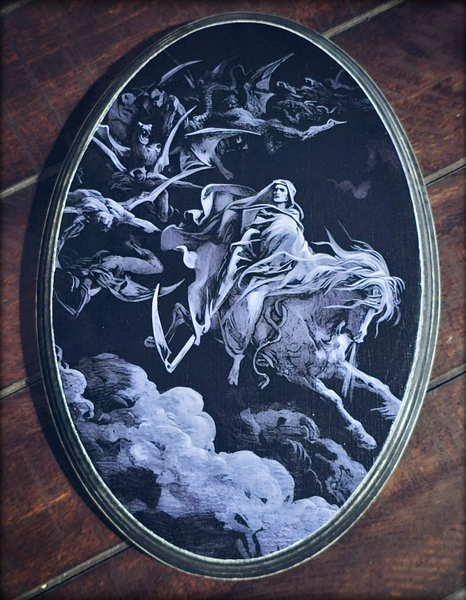 Death on a pale horse plaque