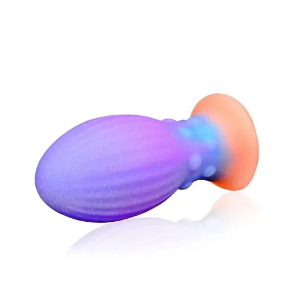 4.3in Luminous Silicone Anal Plug Luxury Butt Plug, Glow-in-The-Dark Fantasy Adult Sex Toy for Women & Men