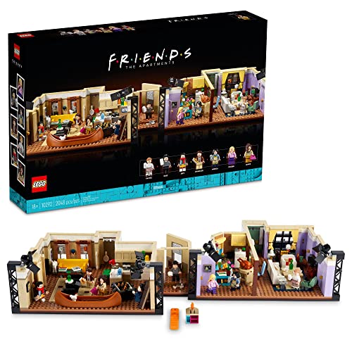 LEGO Icons The Friends Apartments 10292, Friends TV Show Gift from Iconic Series, Detailed Model of Set, Collectors Building Set with 7 Minifigures of Your Favorite Characters - Standard Packaging