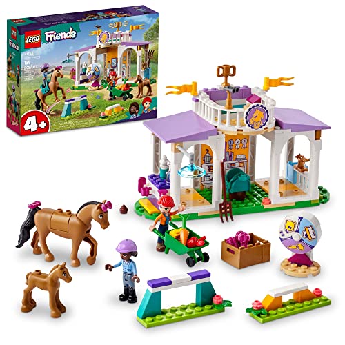 LEGO Friends Horse Training 41746 Toddler Building Toy, Great Birthday Gift for Ages 4+ with 2 Mini-Dolls, Stable, 2 Horse Characters and Animal Care Accessories - Multicolor