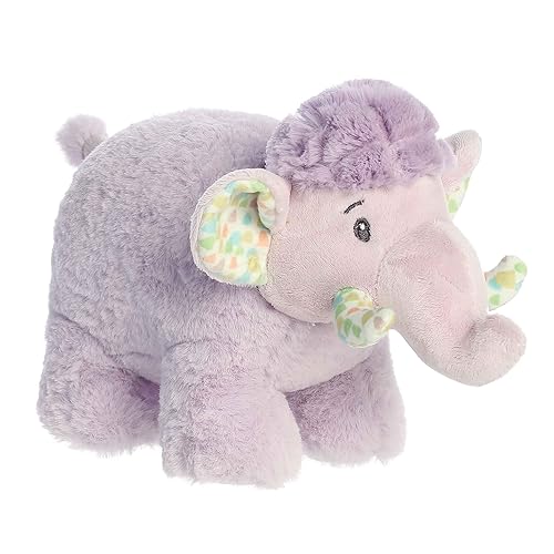 Aurora® Adorable Softiesaurus™ Whitley Woolly Mammoth™ Baby Stuffed Animal - Soft & Cuddly Toy for Bedtime Comfort - Perfect for Nursery Decor, Playtime, and Gifts - Purple 10 Inches