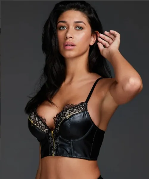 11 - Faux Leather Half Bustier