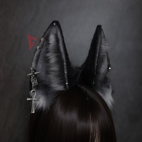 58.3US $ 50% OFF|New Handmade Work Original Beast Anubis Wolf Cat  Dog Ears Black Brown Hairband Hairhoop Headwear Cosplay Costume Accessories| |   - AliExpress