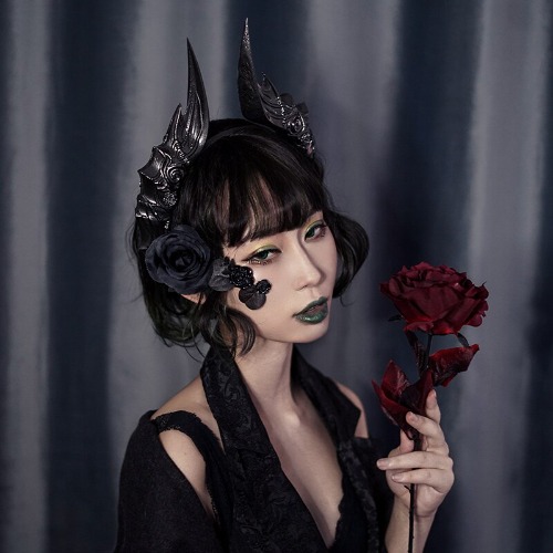 45.58US $ 20% OFF|Gothic Steampunk Evil Horns Headband Halloween Party Photography Lolita Headdress - Headwear - AliExpress