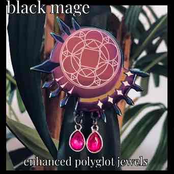 FFXIV (Black Mage) FF14 Inspired, Glitter, Thermochromic, & Other Flair Aesthetic Enamel Pins
