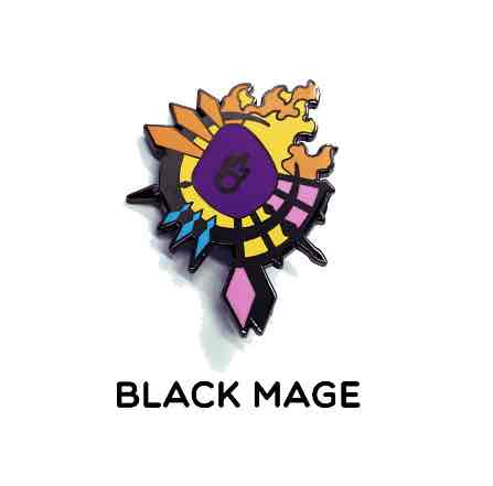 ffxiv job enamel pin (black mage)