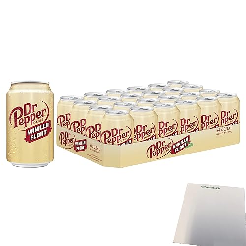 Dr. Pepper Vanilla Float 24er Pack (24x330ml Dose) + usy Block