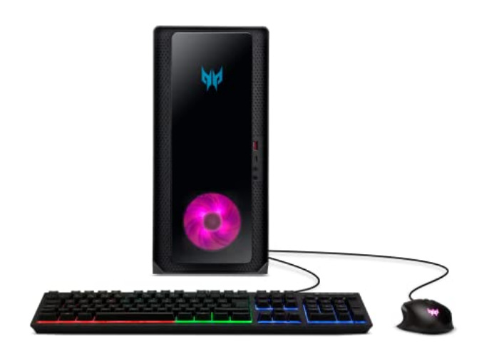 Acer Predator Orion 3000 PO3-640-UR12 Gaming Desktop | 12th Gen Intel Core i7-12700F 12-Core | NVIDIA GeForce RTX 3070 | 16GB DDR4 | 1TB Gen3 SSD | 1TB HDD | Intel WiFi 6E AX211 | RGB Keyboard & Mouse - i7-12700F / RTX 3070 - 16GB / 1TB / 1TB HDD