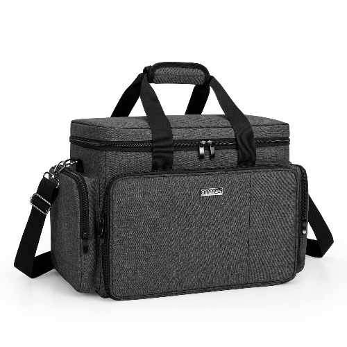 BAFASO Make Up Organizer Tasche, Kosmetik Aufbewahrung für Make Up, Große Kosmetiktasche für Make Up Set, Kosmetikkoffer für Damen, Kosmetik Organizer für Unterwegs, OHNE ZUBEHÖR, Schwarz